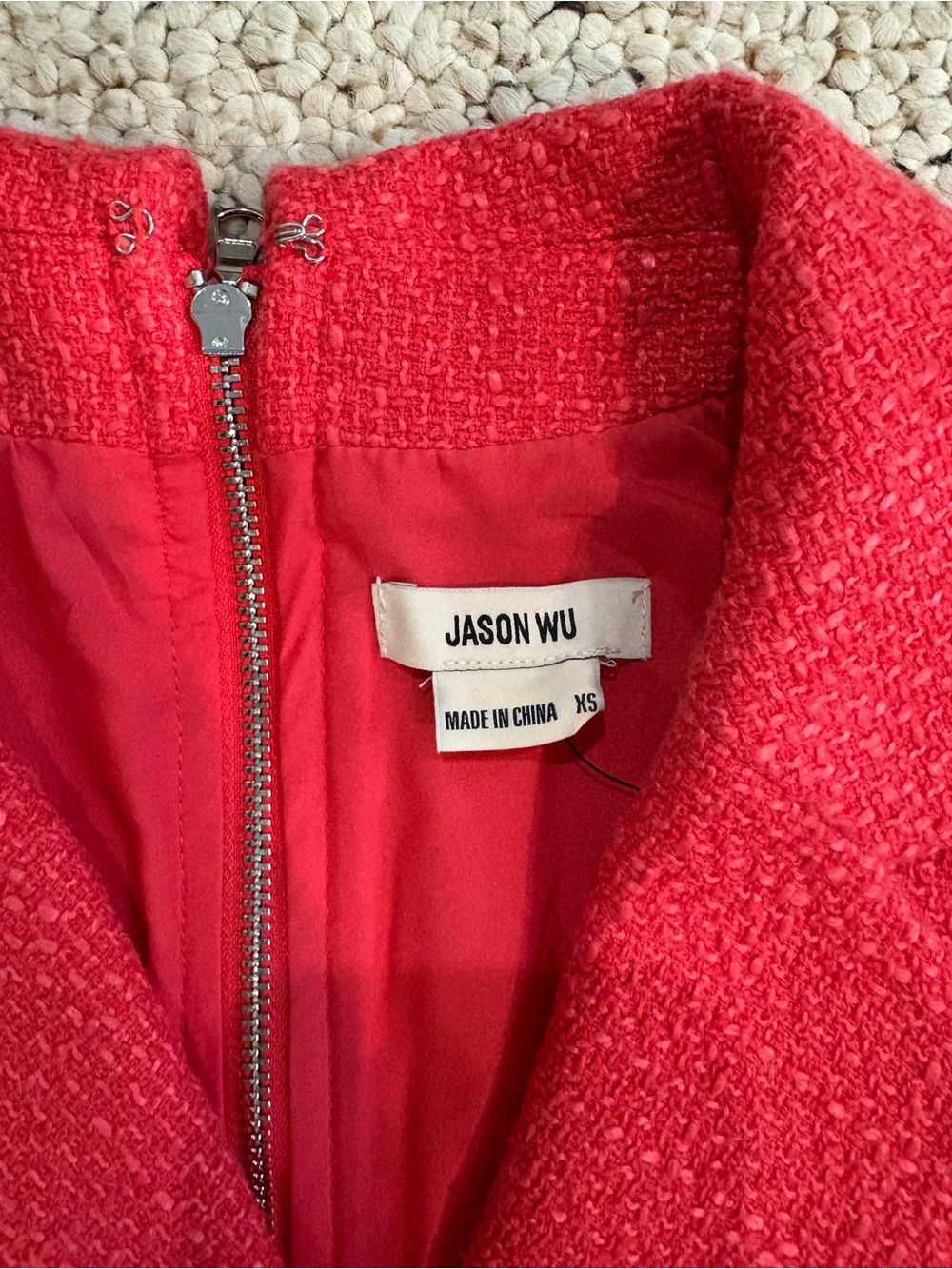 Jason Wu Double-Breasted Red Sleeveless Blazer Dress size XS - Picture 4 of 5
